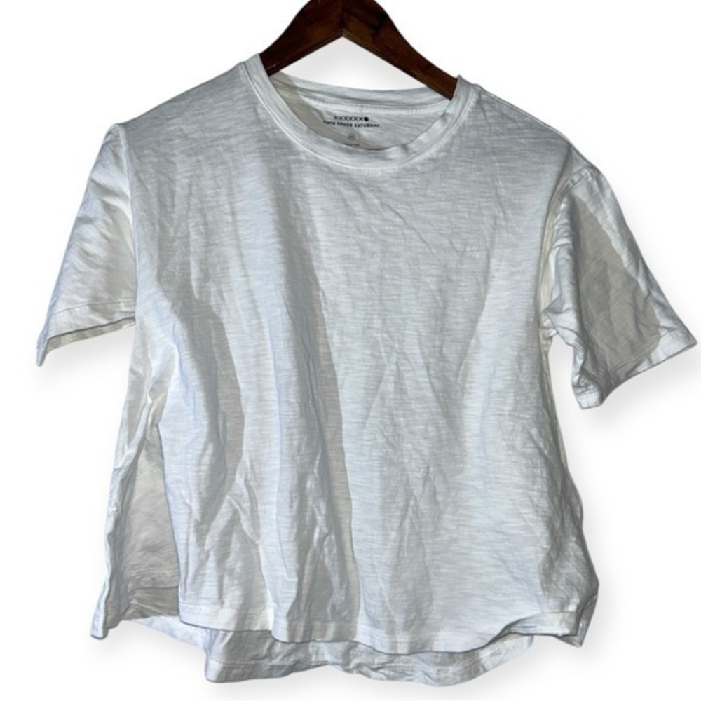 Kate Spade Saturday plain white tee SIZE XS - Picture 1 of 4